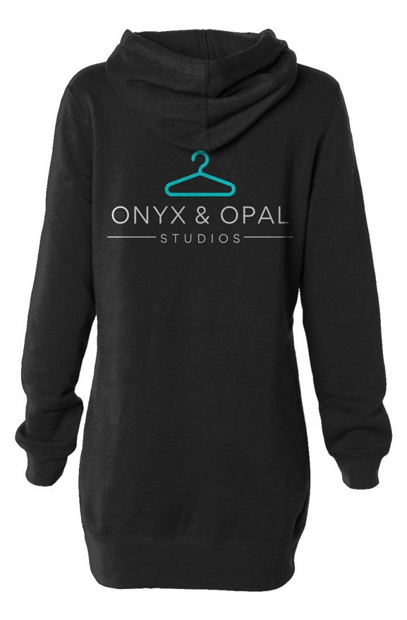 Onyx & Opal Signature Hooded Sweatshirt Dress
