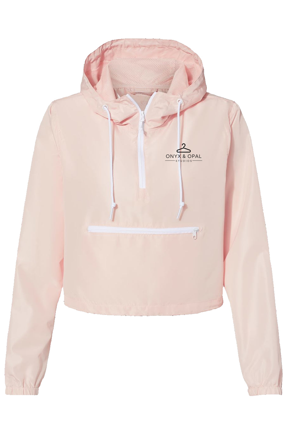The Studio Crop Windbreaker (Blush & White Camo)