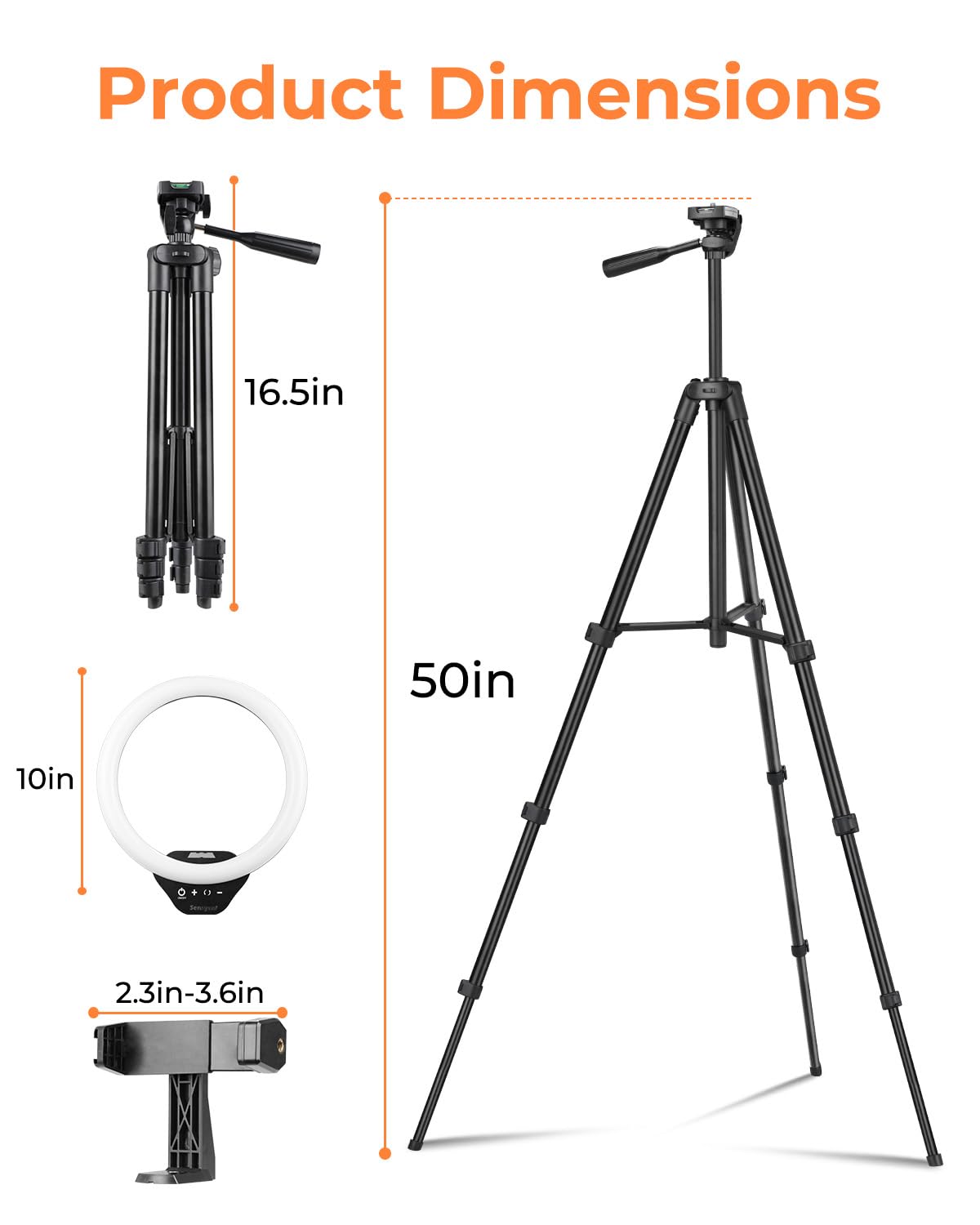 Sensyne 10" Ring Light + Tripod | Studio Lighting Essential