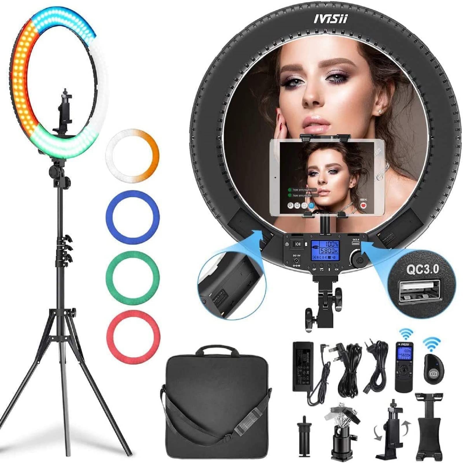 IVISII 19" Ring Light + Tripod | Studio Lighting Upgrade