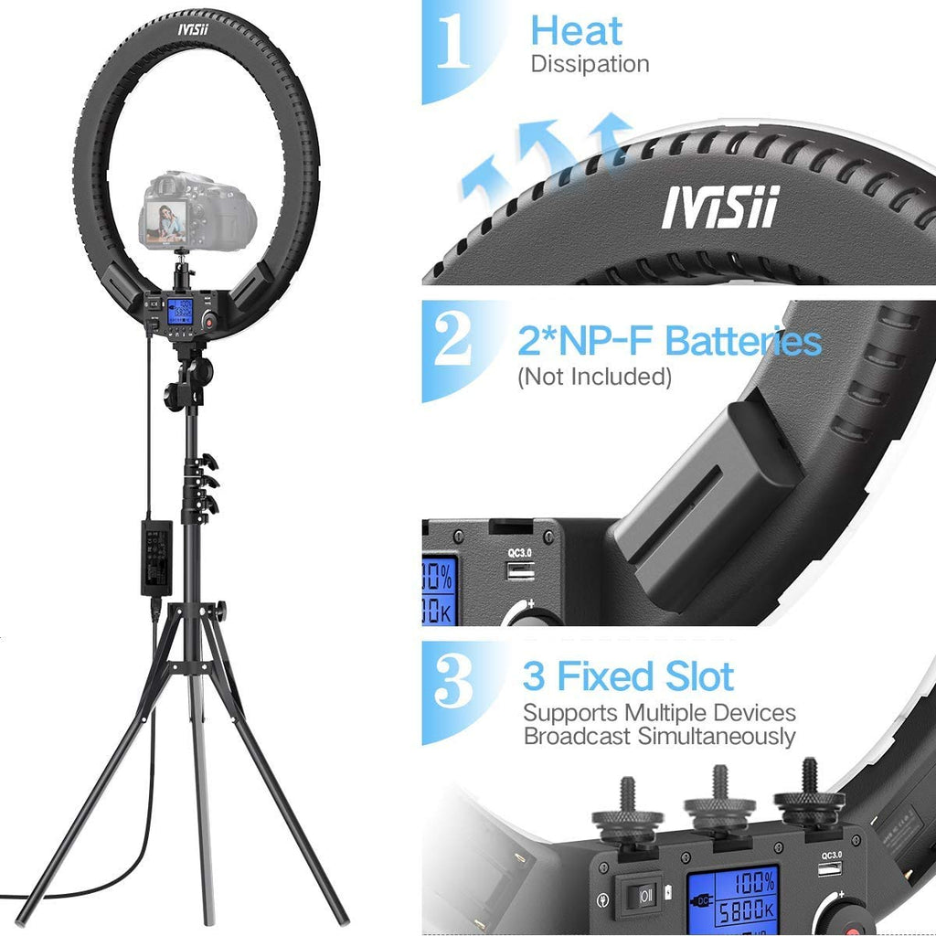 IVISII 19" Ring Light + Tripod | Studio Lighting Upgrade